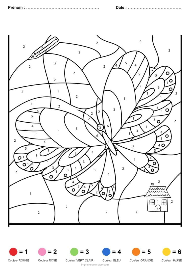 coloriage magique animaux papillon 10, dessin gratuit &agrave; imprimer