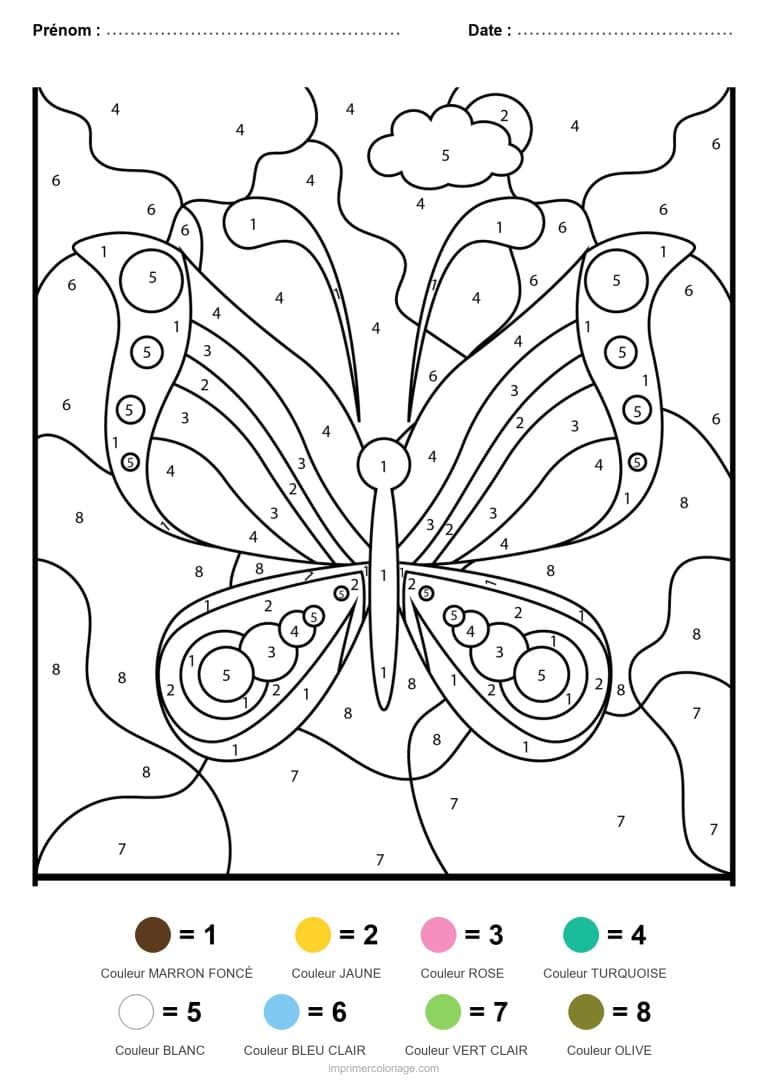 coloriage magique animaux papillon 12 - dessin gratuit &agrave; imprimer