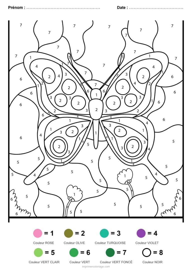 coloriage magique animaux papillon 15, dessin gratuit &agrave; imprimer