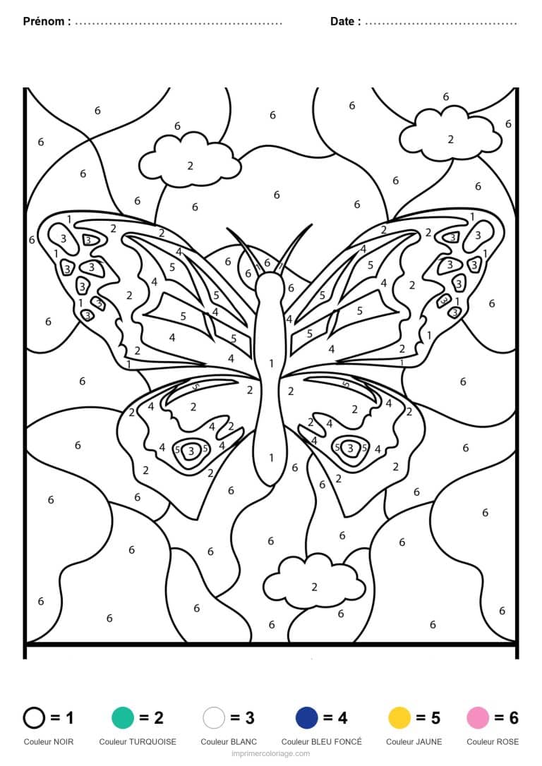 coloriage magique animaux papillon 16, dessin gratuit &agrave; imprimer