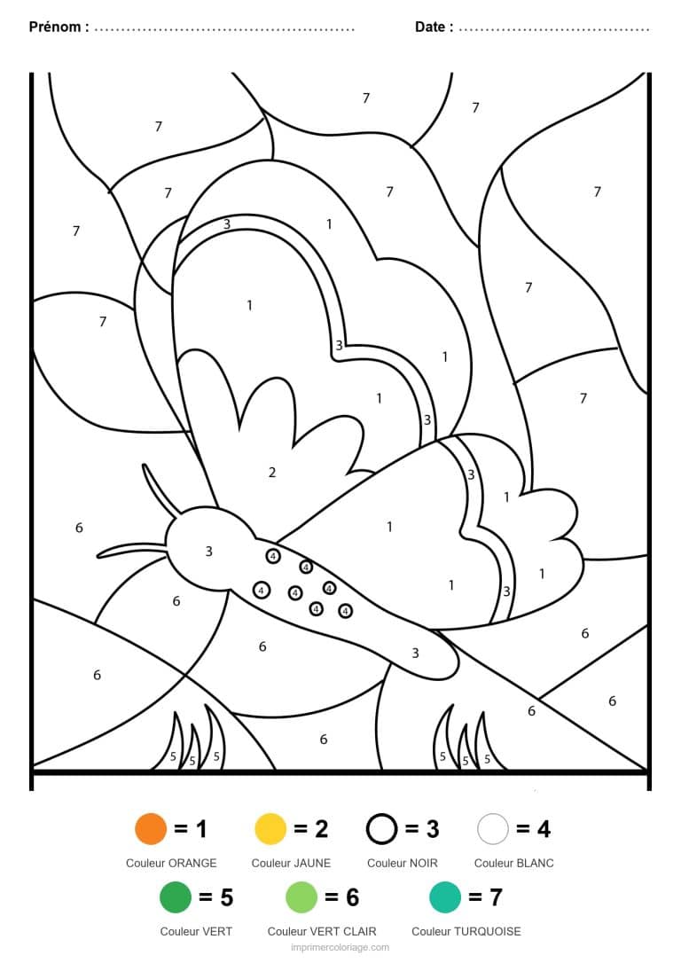 coloriage magique animaux papillon 21, dessin gratuit &agrave; imprimer