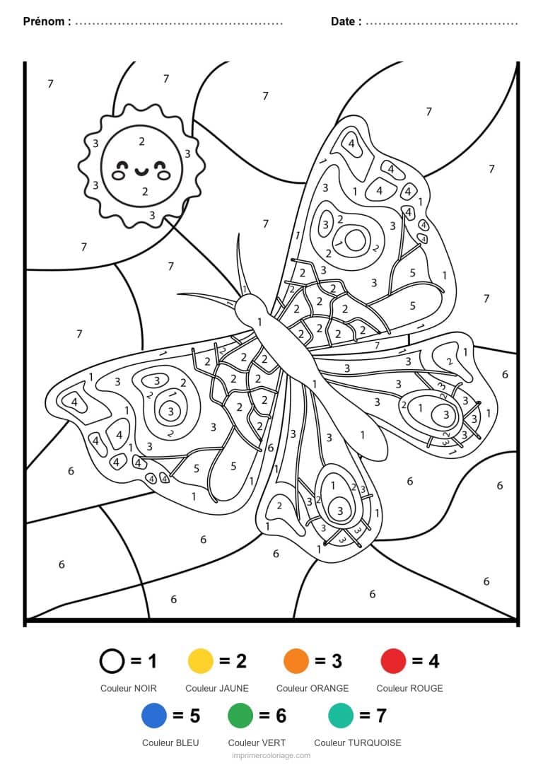 coloriage magique animaux papillon 22, dessin gratuit &agrave; imprimer