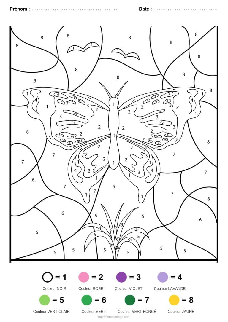 coloriage magique animaux papillon 26 - dessin gratuit &agrave; imprimer