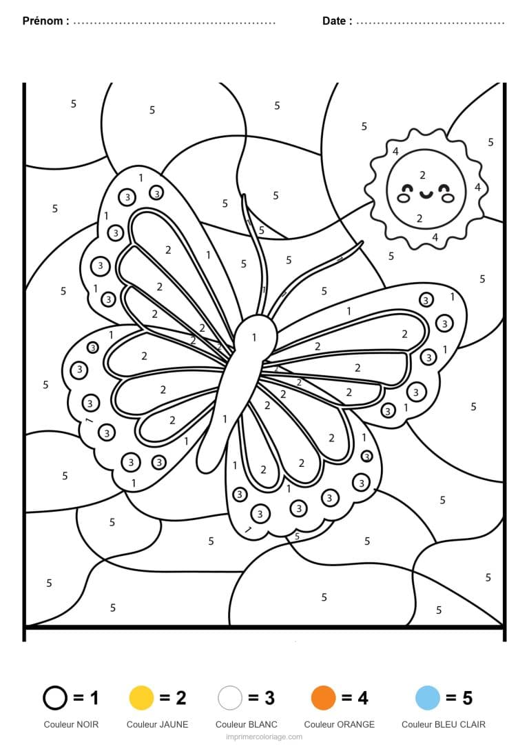 coloriage magique animaux papillon 27, dessin gratuit &agrave; imprimer