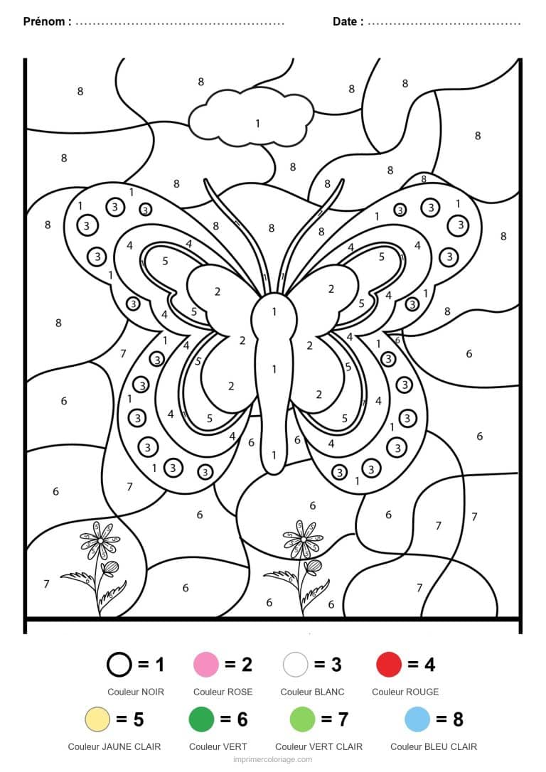 coloriage magique animaux papillon 29, dessin gratuit &agrave; imprimer