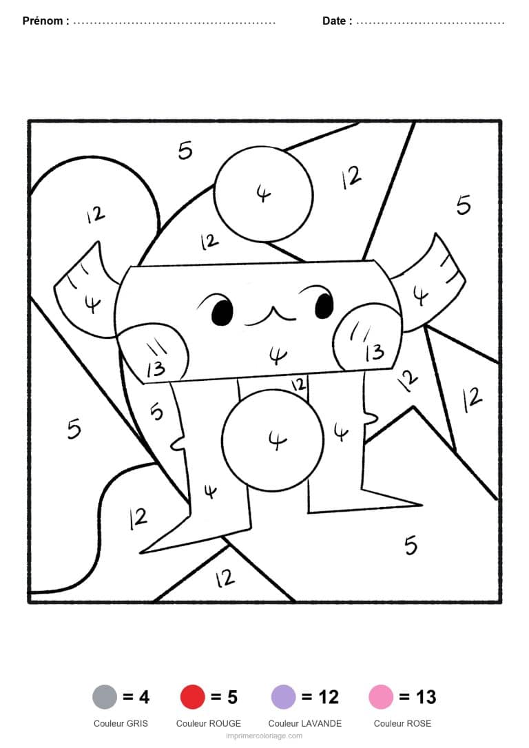 coloriage magique calcul materiel de classe, dessin gratuit &agrave; imprimer