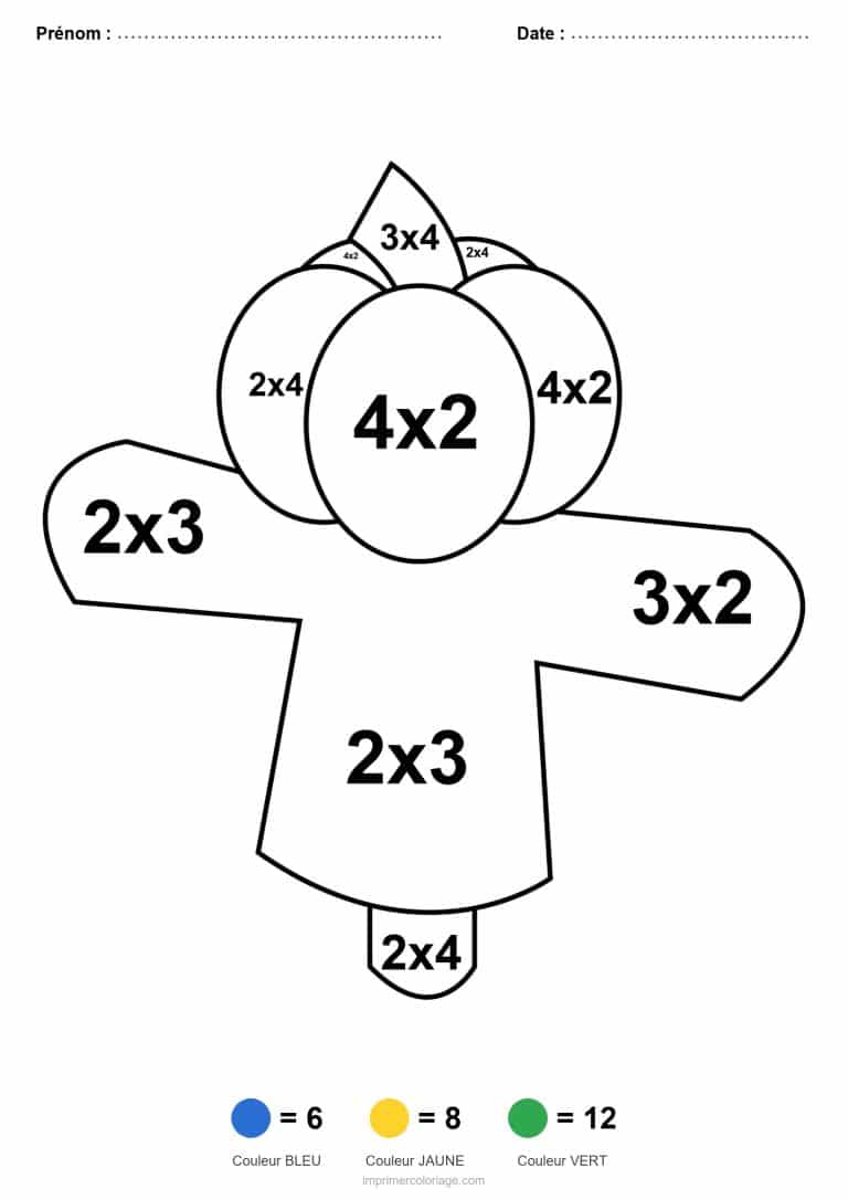coloriage magique ce2 epouvantail multiplication - dessin gratuit &agrave; imprimer