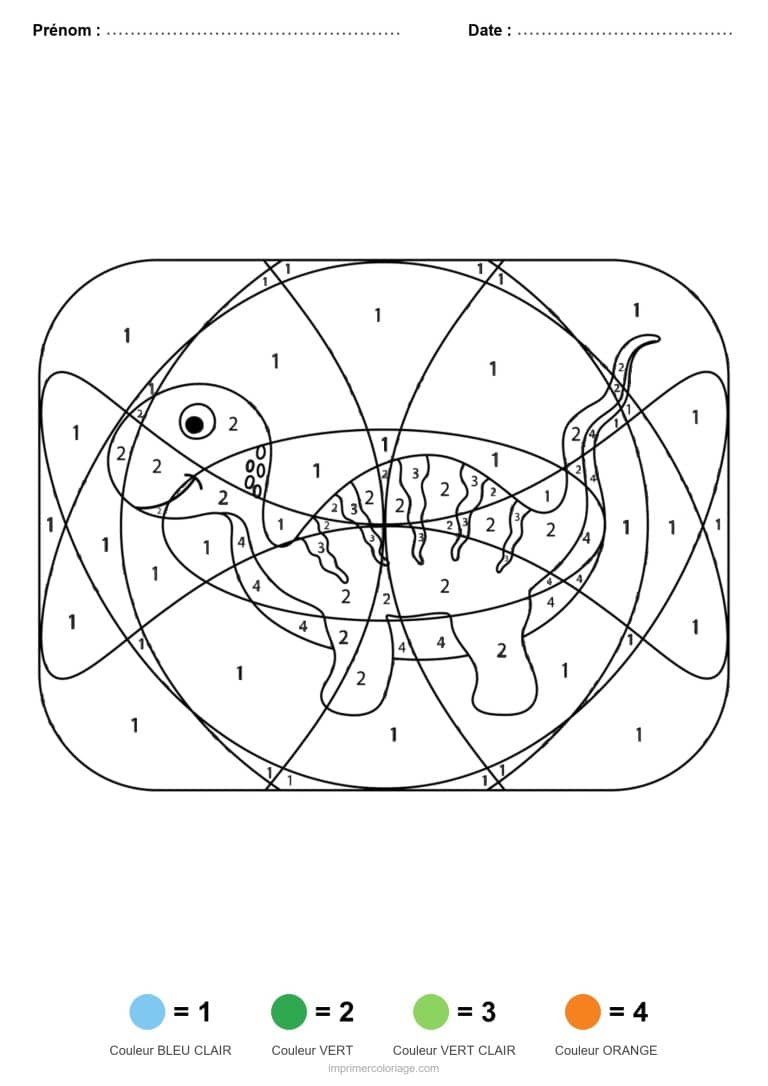 coloriage magique dinosaure dinosaure a crete, dessin gratuit &agrave; imprimer