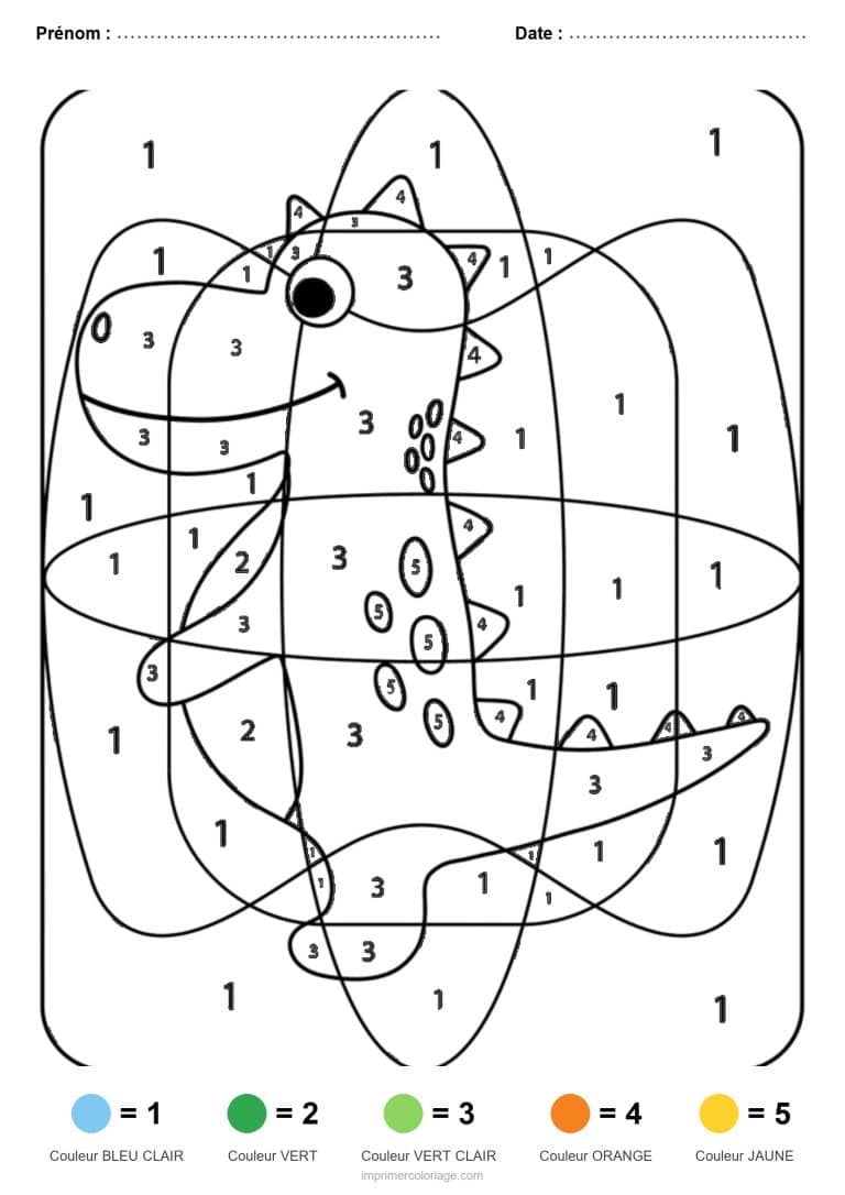 coloriage magique dinosaure dinosaure a ecailles, dessin gratuit &agrave; imprimer
