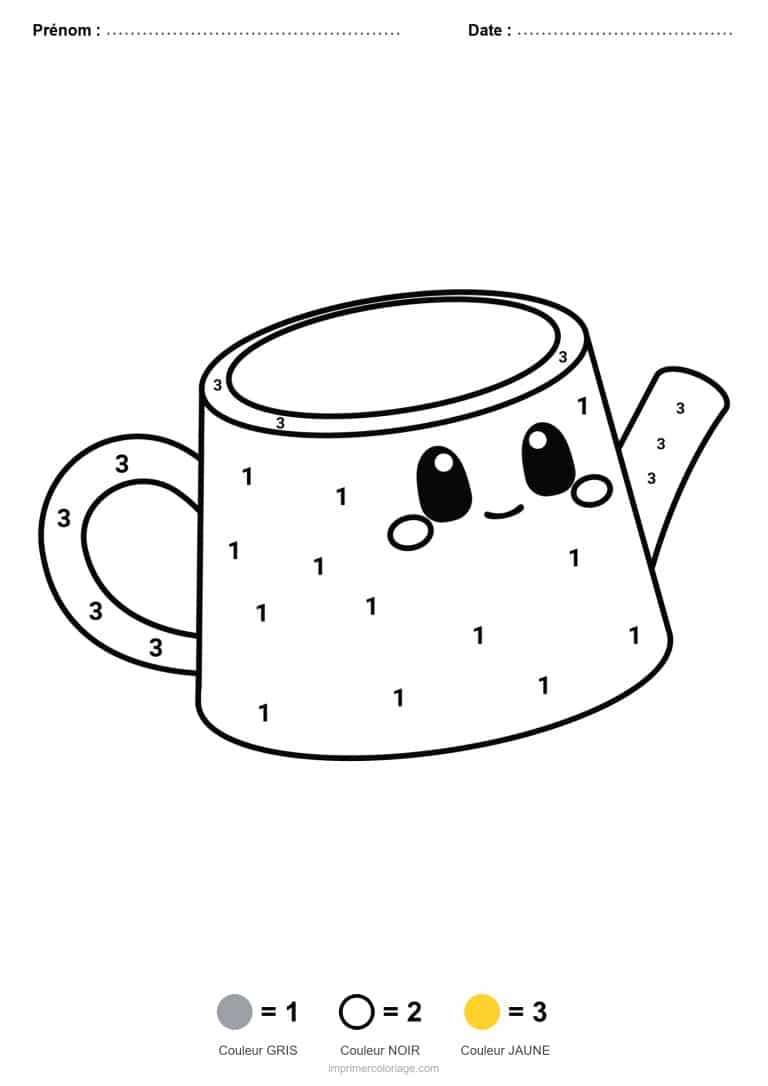 coloriage magique maternelle arrosoir 2, dessin gratuit &agrave; imprimer