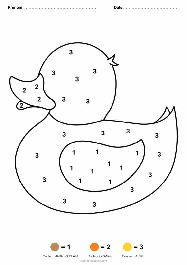 coloriage magique maternelle canard 4, dessin gratuit &agrave; imprimer