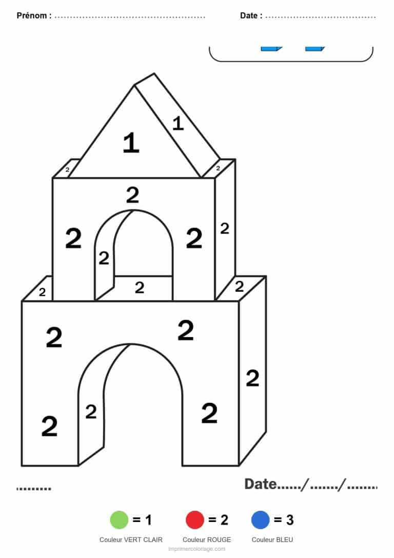 coloriage magique maternelle chateau fort, dessin gratuit &agrave; imprimer