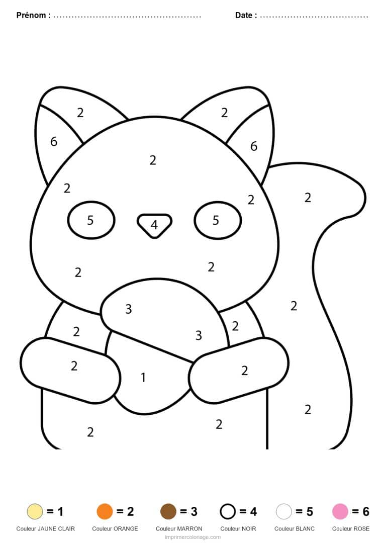 coloriage magique maternelle ecureuil, dessin gratuit &agrave; imprimer