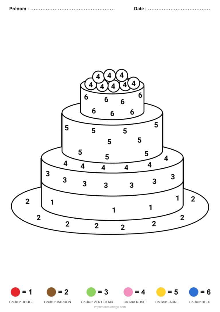 coloriage magique maternelle gateau a etages, dessin gratuit &agrave; imprimer