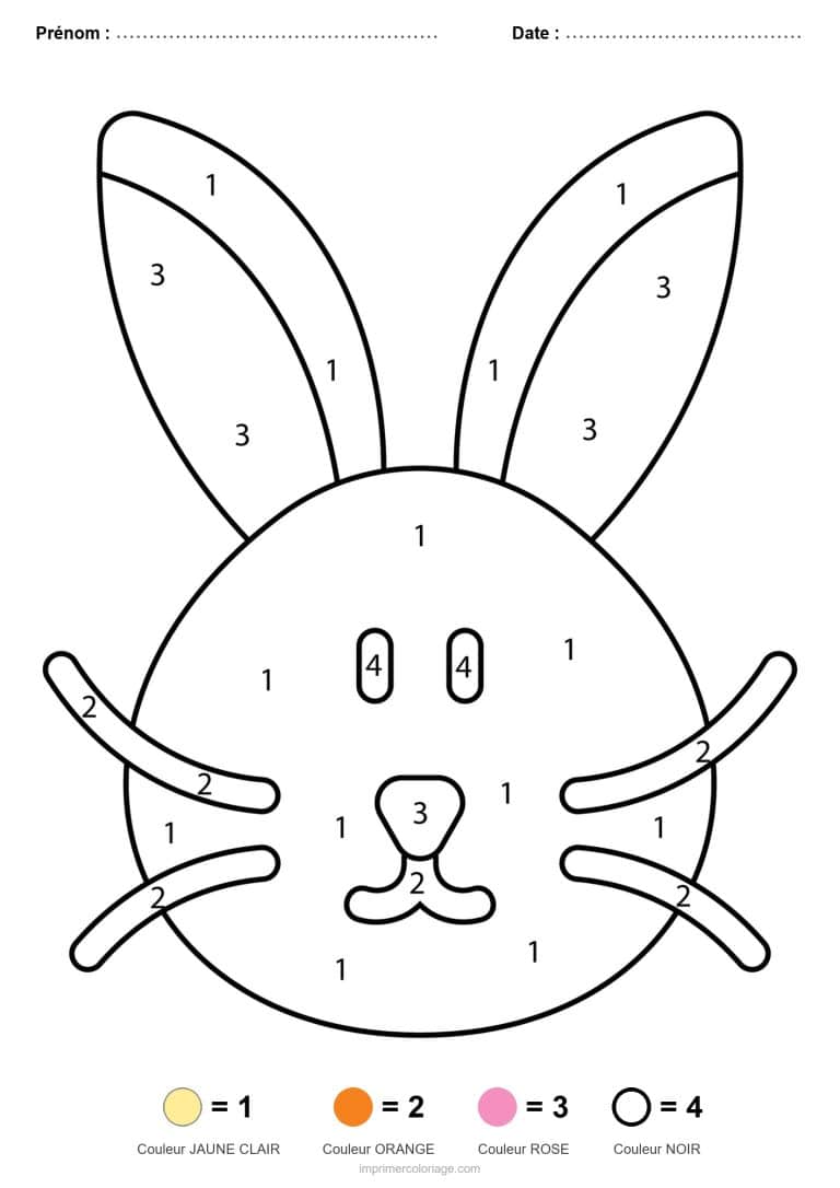 coloriage magique maternelle lapin, dessin gratuit &agrave; imprimer