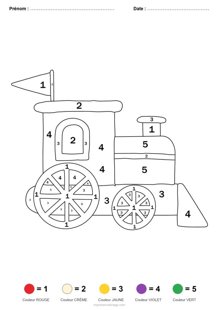 coloriage magique maternelle locomotive, dessin gratuit &agrave; imprimer