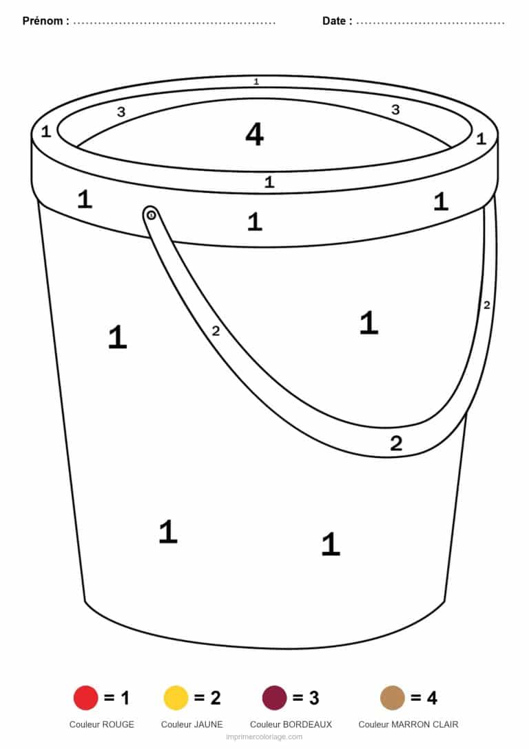 coloriage magique maternelle seau, dessin gratuit &agrave; imprimer