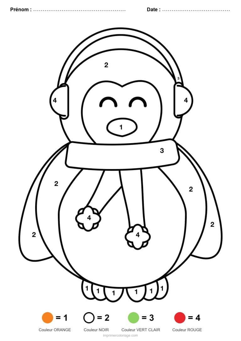 coloriage magique maternelle singe au casque, dessin gratuit &agrave; imprimer