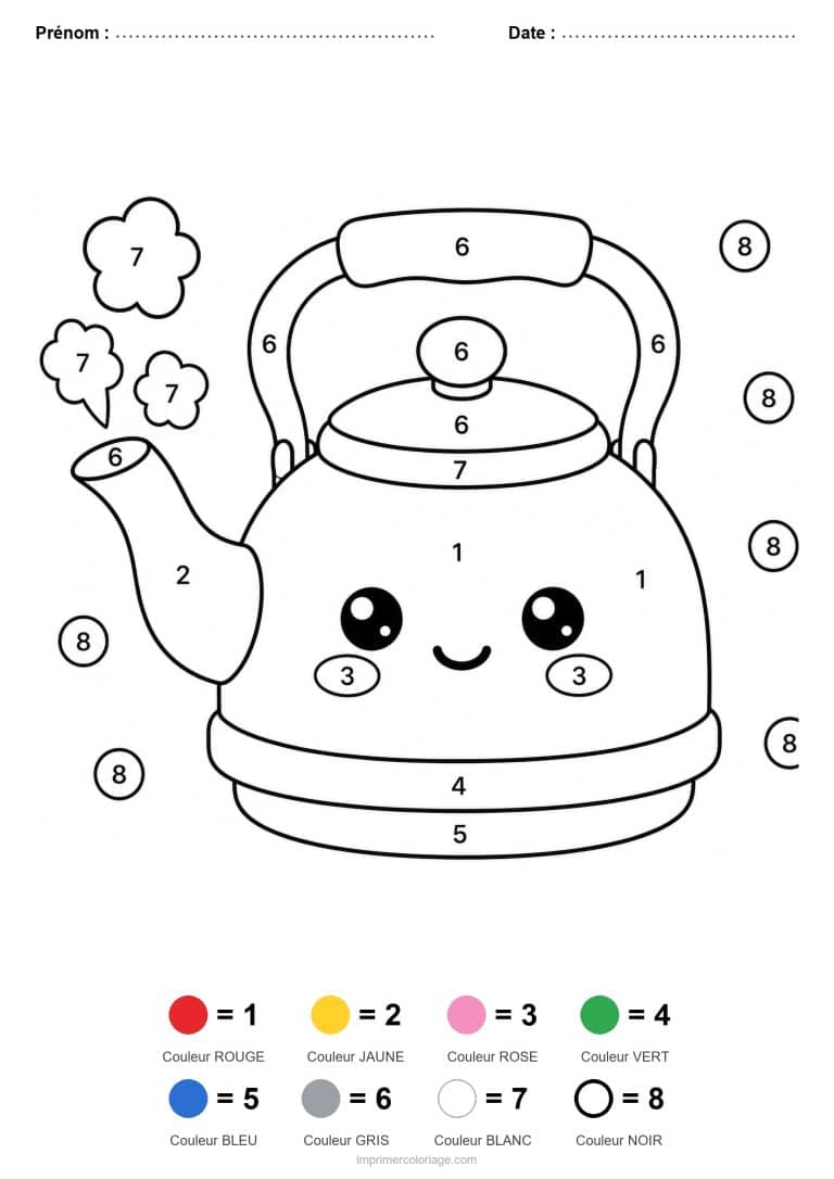 coloriage magique maternelle theiere 2, dessin gratuit &agrave; imprimer