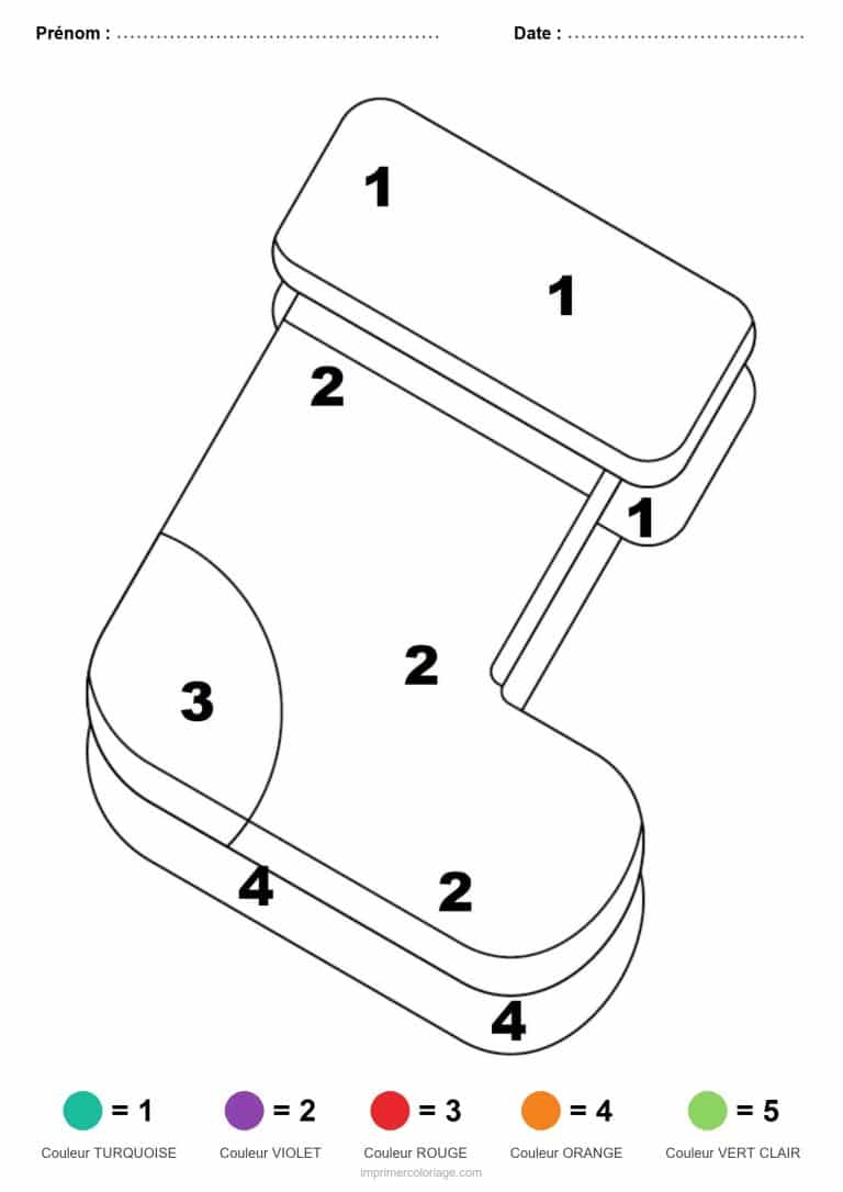 coloriage magique noel chaussette de noel 3, dessin gratuit &agrave; imprimer