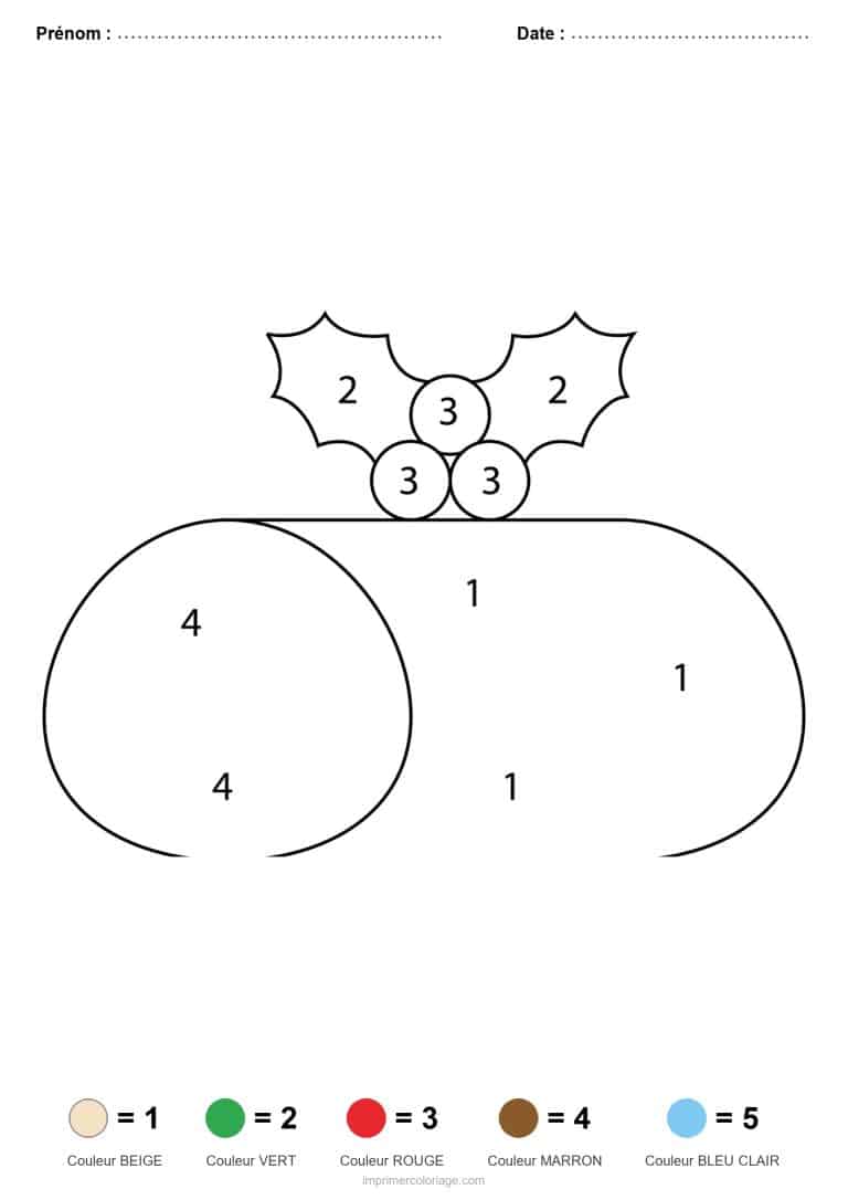coloriage magique noel dessert de noel, dessin gratuit &agrave; imprimer