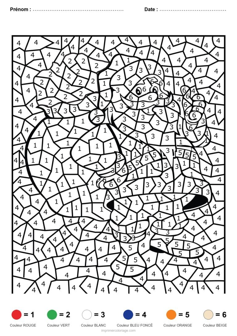 coloriage magique noel mosaique de noel 2, dessin gratuit &agrave; imprimer