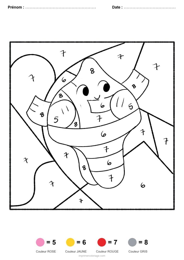 coloriage magique par-numero mesopotamie 2, dessin gratuit &agrave; imprimer
