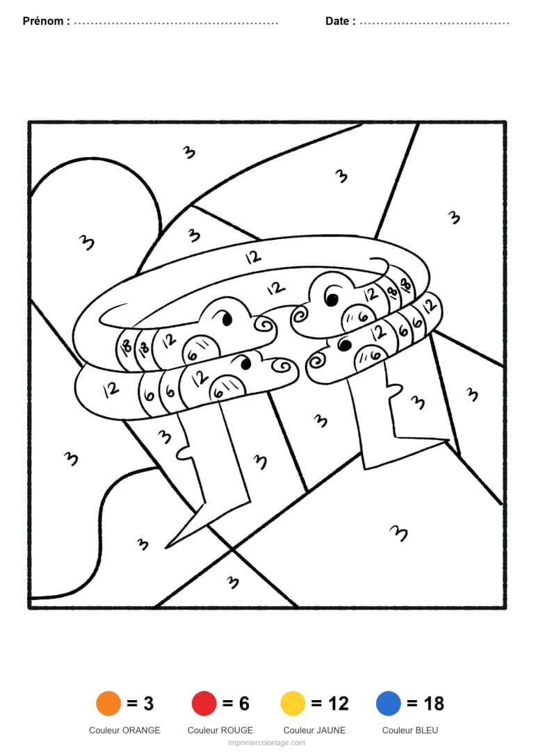 coloriage magique par-numero mesopotamie 5, dessin gratuit &agrave; imprimer