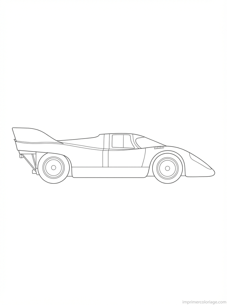 coloriage porsche 917 profil - dessin gratuit &agrave; imprimer