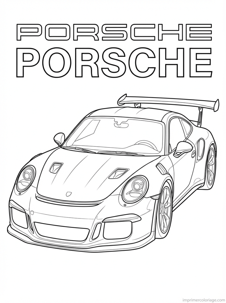 coloriage porsche titre 911 gt3rs - dessin gratuit &agrave; imprimer