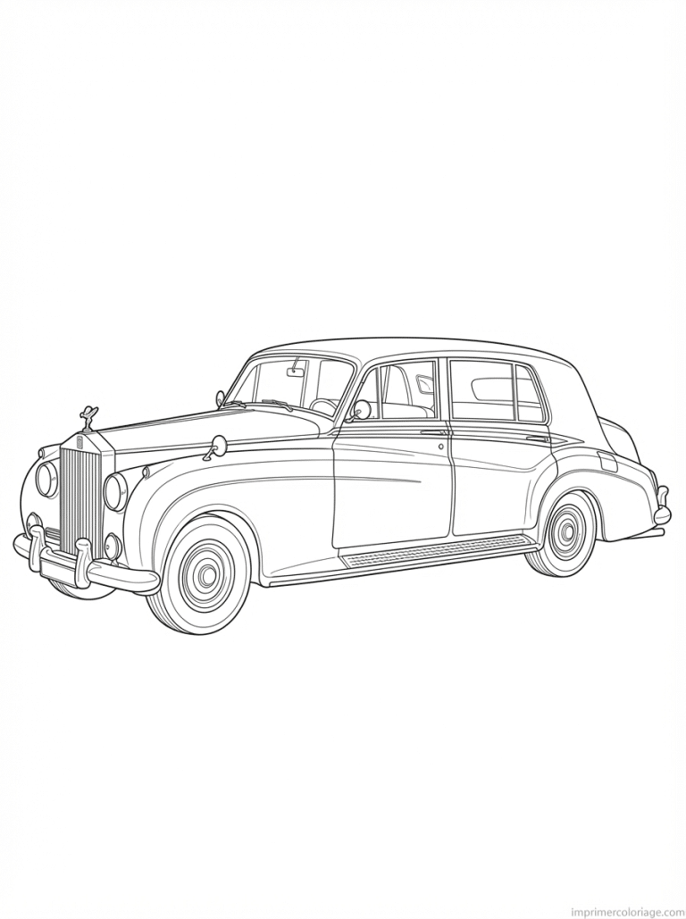 coloriage voiture luxe limousine profil - dessin gratuit &agrave; imprimer