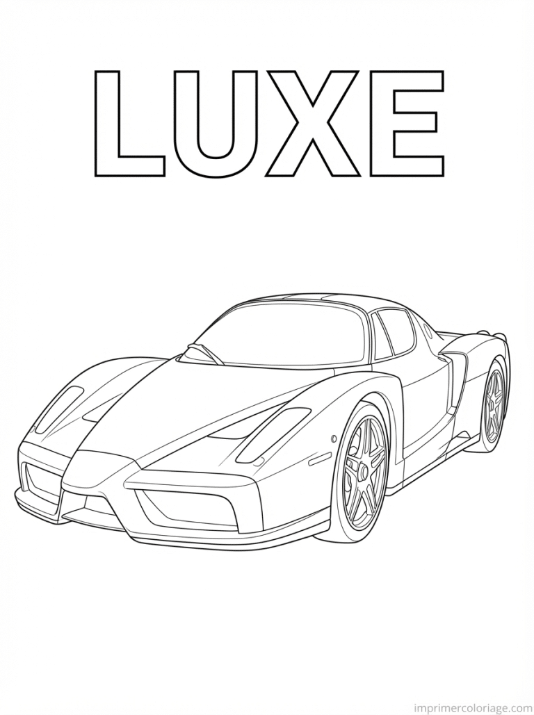 coloriage voiture luxe titre supercar - dessin gratuit &agrave; imprimer