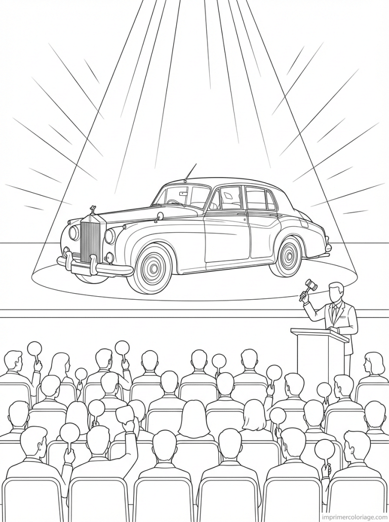 coloriage voiture luxe vente encheres - dessin gratuit &agrave; imprimer