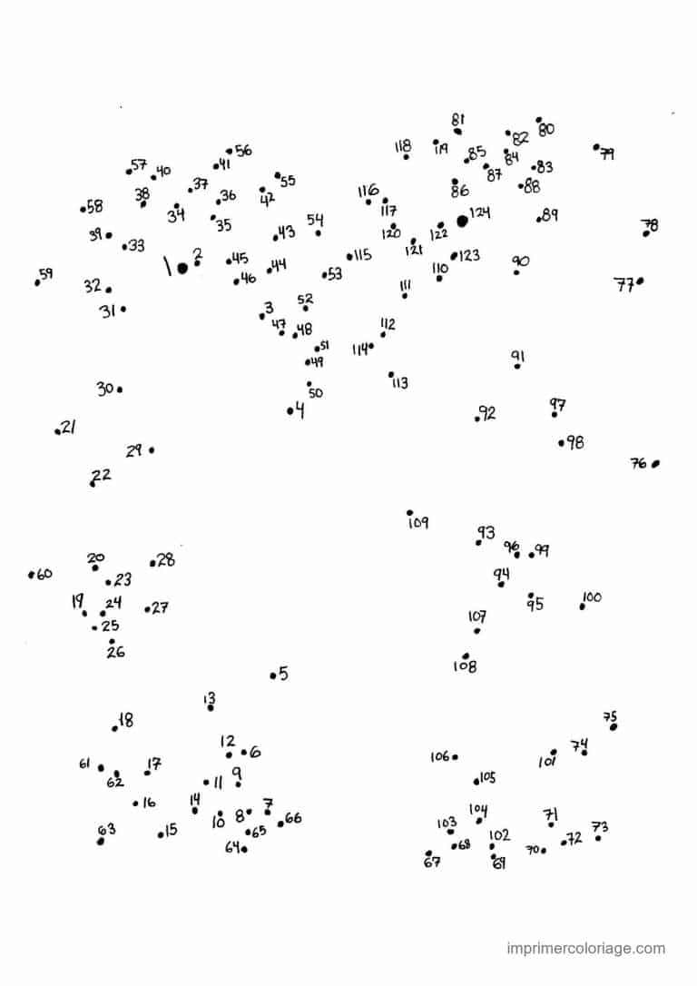 point a relier adulte 1 a 124 dessin mystere - dessin gratuit &agrave; imprimer