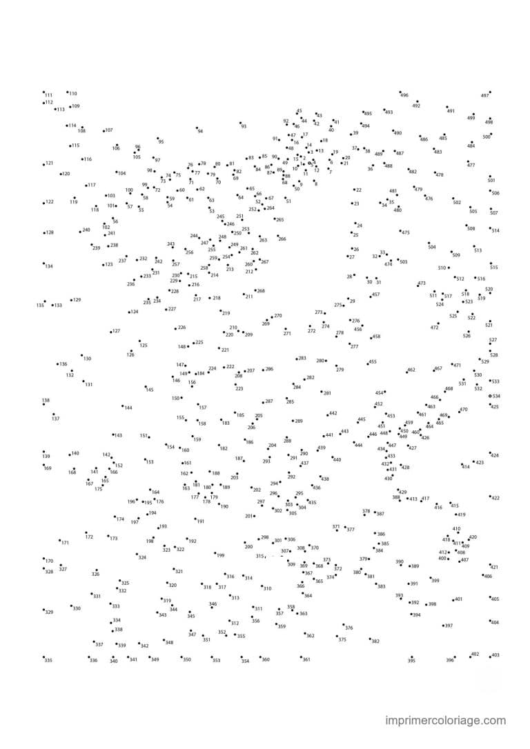 point a relier adulte 1 a 534 animal mystere - dessin gratuit &agrave; imprimer