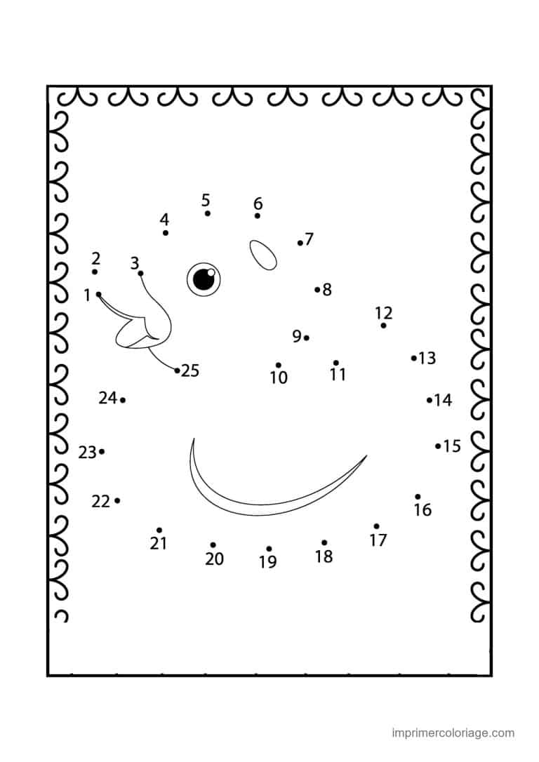 point a relier animal de la ferme 1 a 25 canard - dessin gratuit &agrave; imprimer