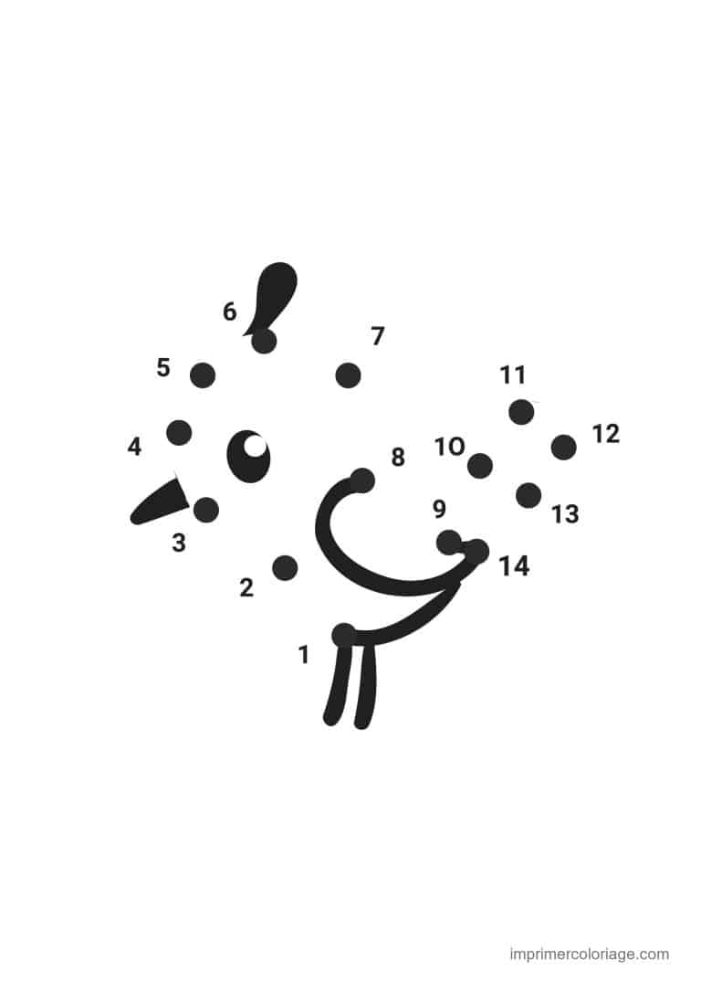 point a relier animal de la mer 1 a 14 crevette - dessin gratuit &agrave; imprimer