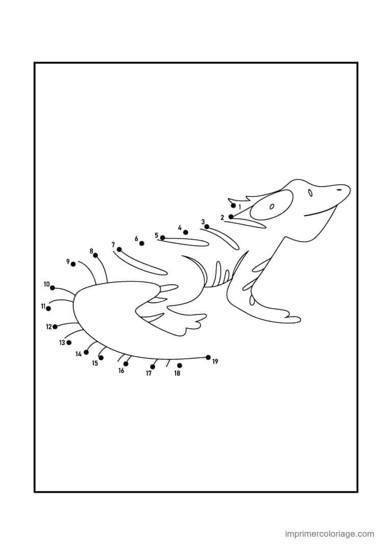 point a relier animal de la mer 1 a 19 crevette - dessin gratuit &agrave; imprimer
