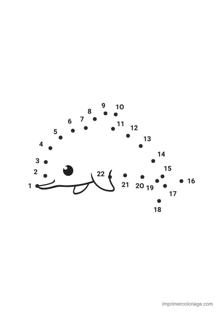 point a relier animal de la mer 1 a 22 dauphin - dessin gratuit &agrave; imprimer