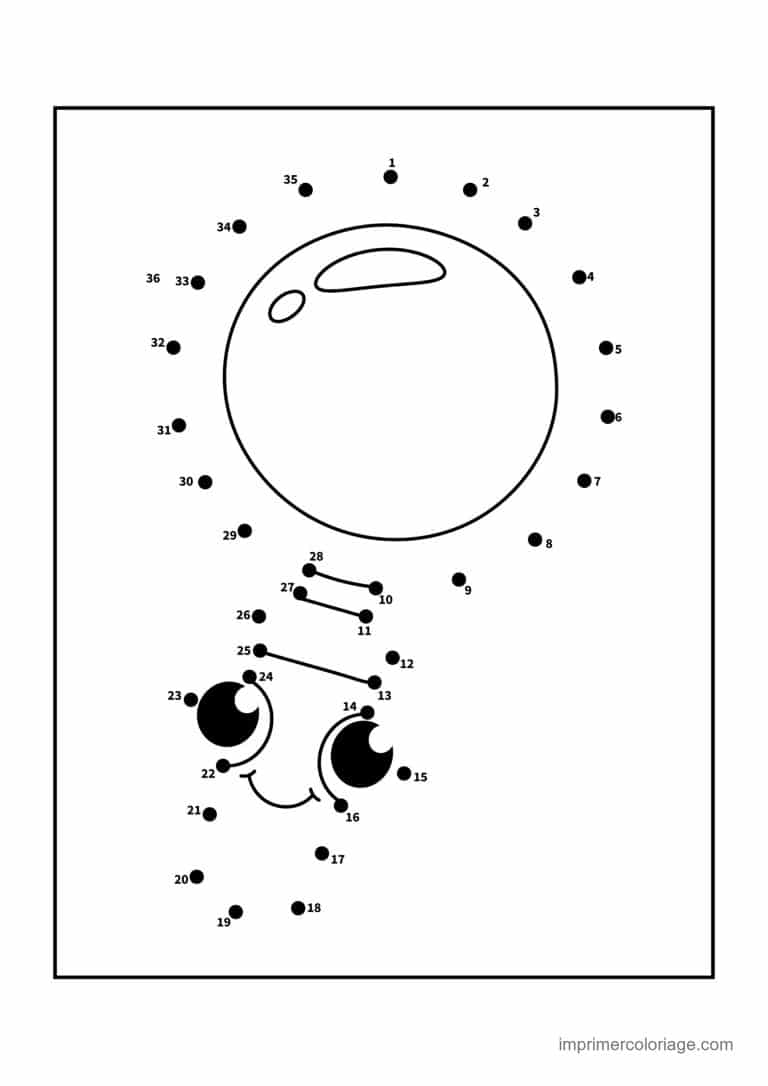 point a relier animal de la mer 1 a 35 poisson a bulles - dessin gratuit &agrave; imprimer