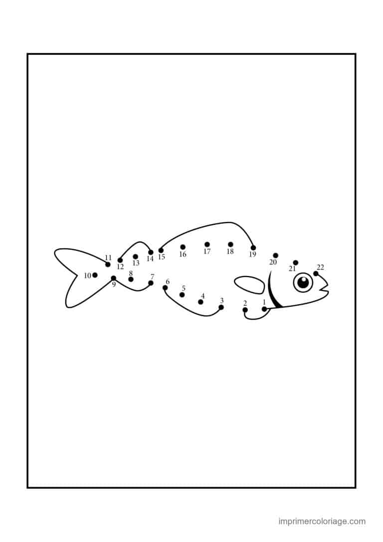 point a relier animal de la mer 1 a 48 poisson fusele - dessin gratuit &agrave; imprimer