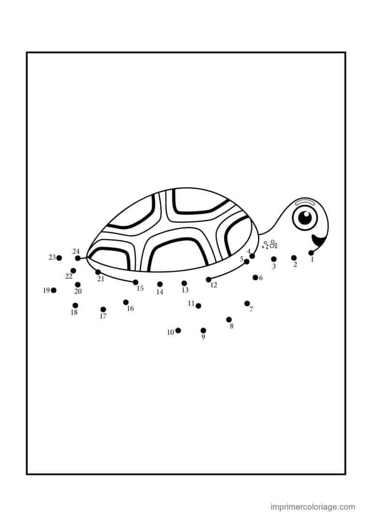 point a relier animal de la mer 1 a 56 tortue de mer - dessin gratuit &agrave; imprimer