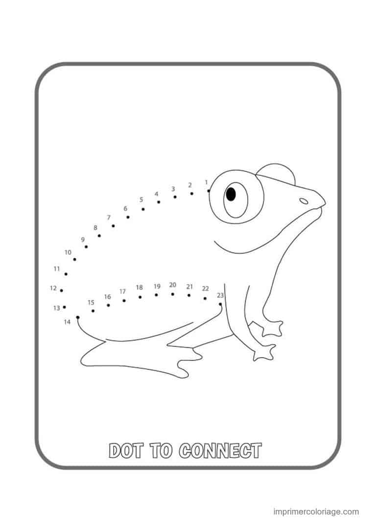 point a relier animal sauvage 1 a 23 grenouille - dessin gratuit &agrave; imprimer