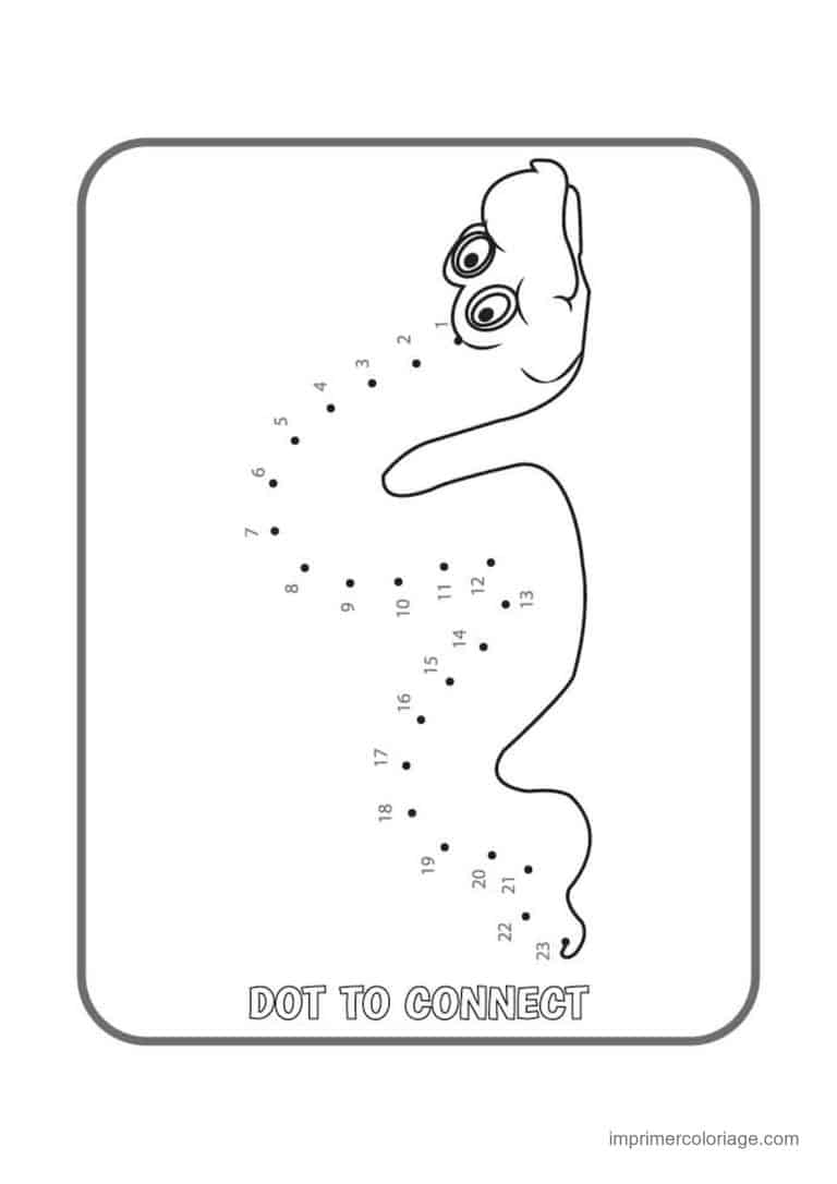point a relier animal sauvage 1 a 27 serpent - dessin gratuit &agrave; imprimer
