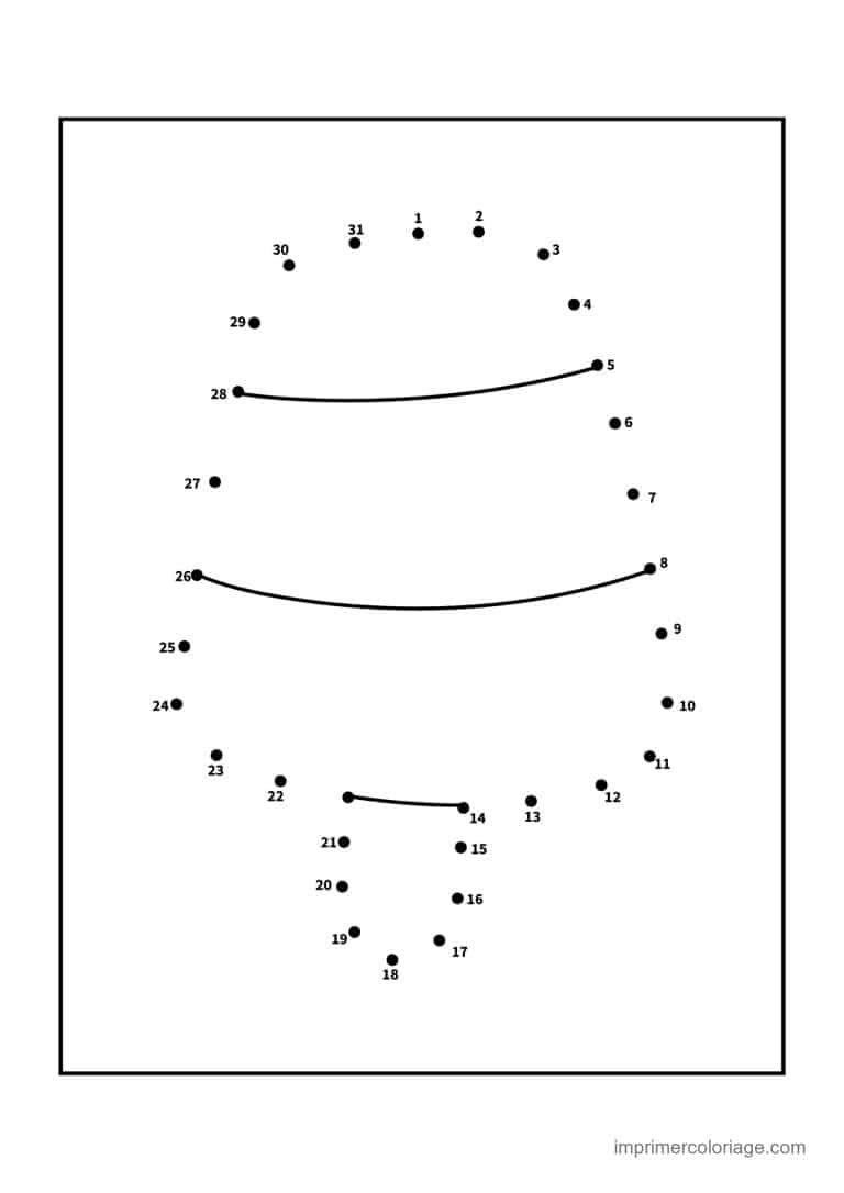 point a relier ce1 1 a 31 oeuf de paques a bandes - dessin gratuit &agrave; imprimer