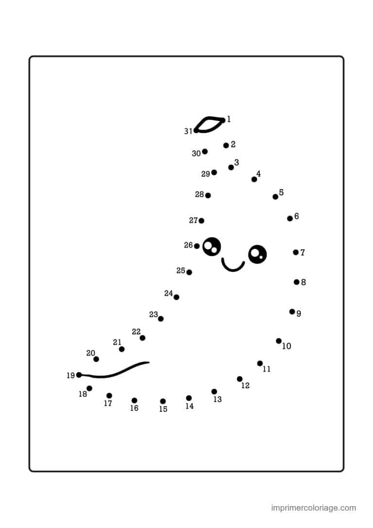point a relier ce1 1 a 32 banane souriante - dessin gratuit &agrave; imprimer
