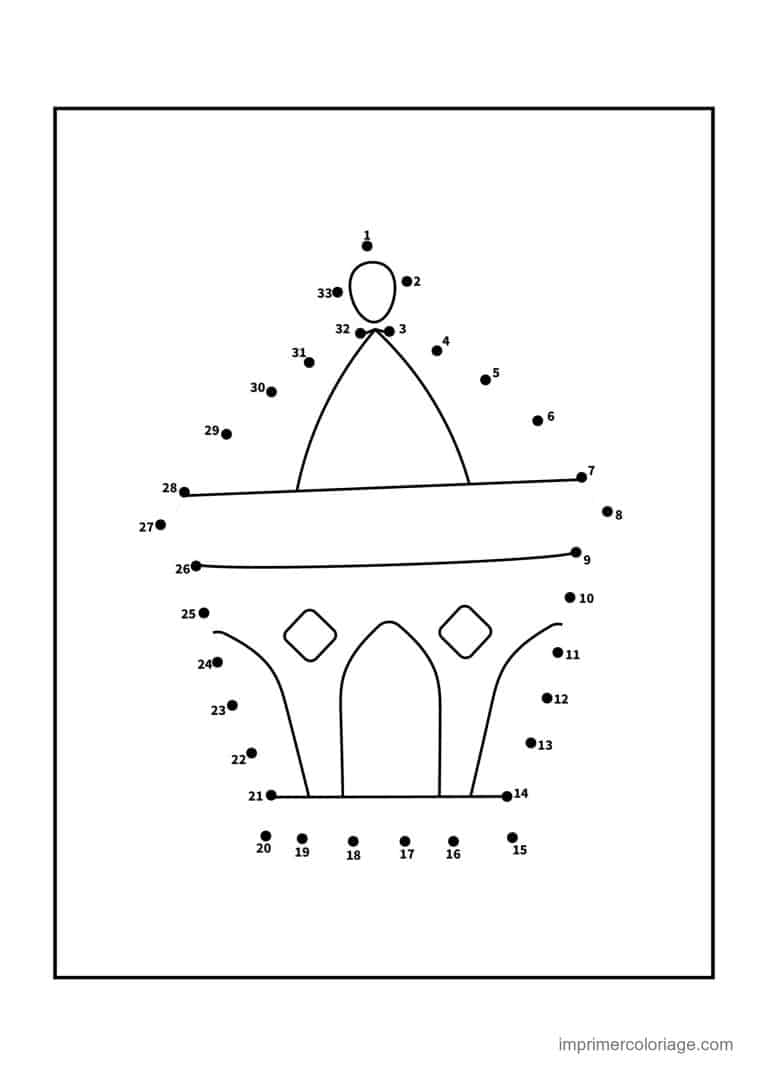 point a relier ce1 1 a 33 champignon - dessin gratuit &agrave; imprimer