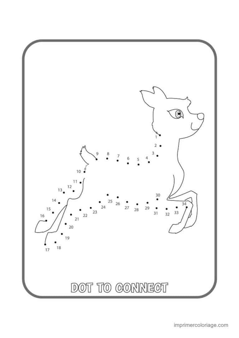 point a relier ce1 1 a 35 faon qui saute - dessin gratuit &agrave; imprimer