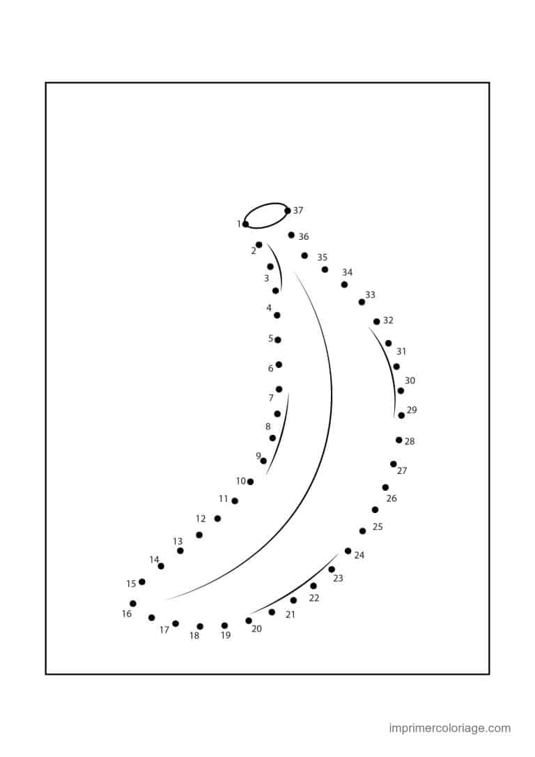 point a relier ce1 1 a 37 banane epluchee - dessin gratuit &agrave; imprimer