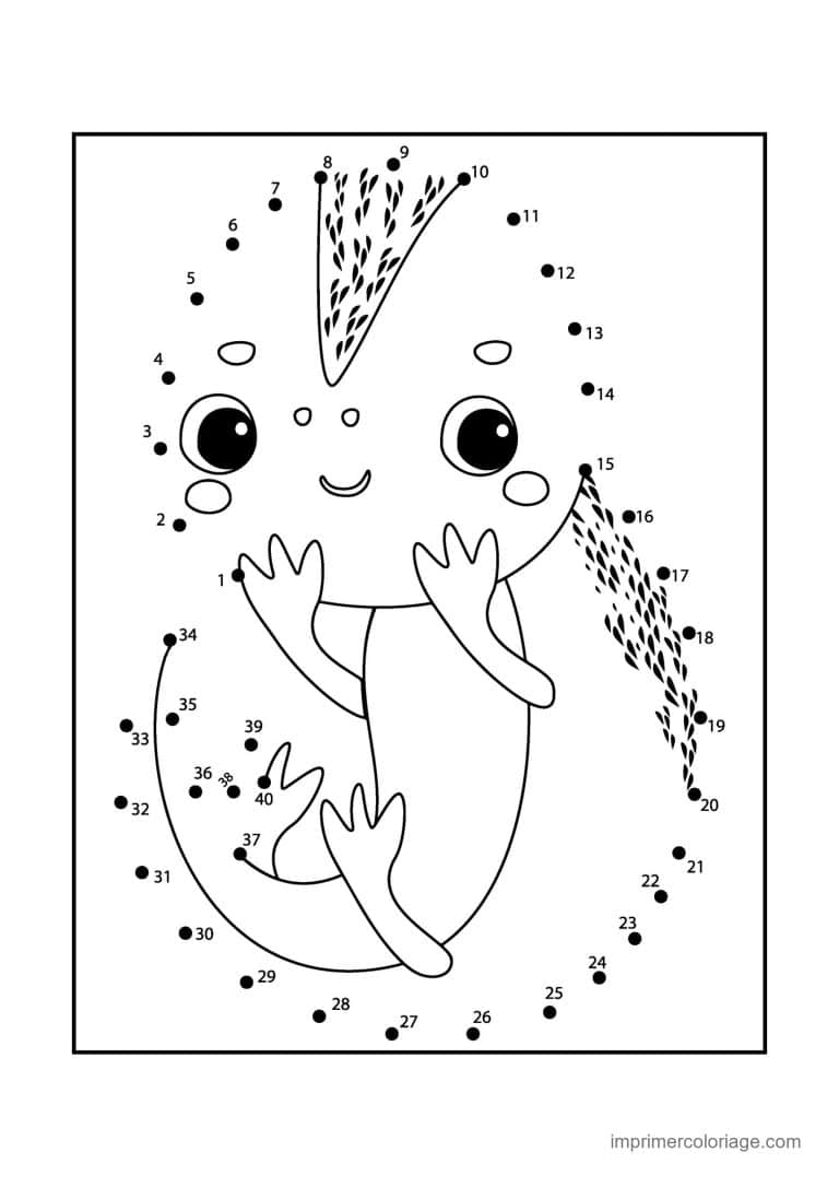 point a relier ce1 1 a 40 bebe dragon - dessin gratuit &agrave; imprimer